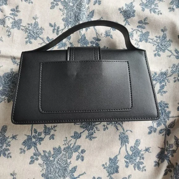 Jacquemus Black Polished Leather Shoulder Bag
